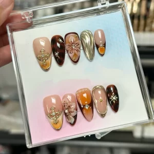 Peach Champagne Veil